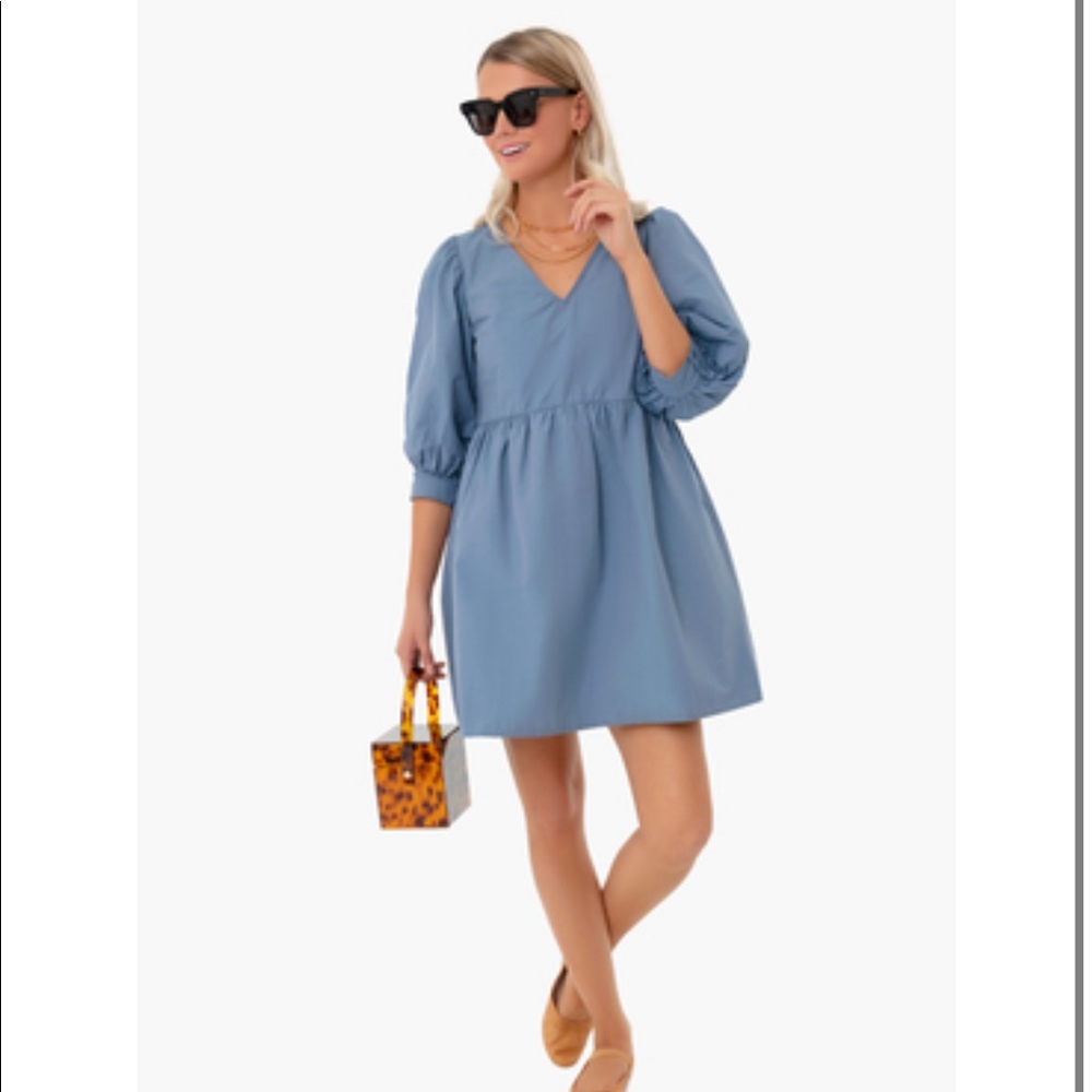 Tuckernuck Place Slate Blue Lizzie Dress Size Small NWT